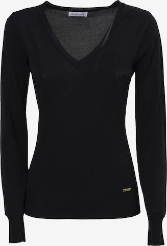Influencer Pullover in Schwarz: Vorderseite