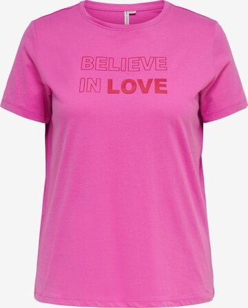 T-shirt 'Flow' ONLY Carmakoma en rose : devant