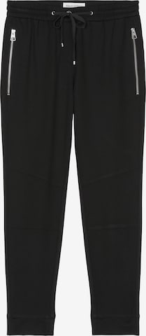 Marc O'Polo Tapered Broek 'LONTTA' in Zwart: voorkant