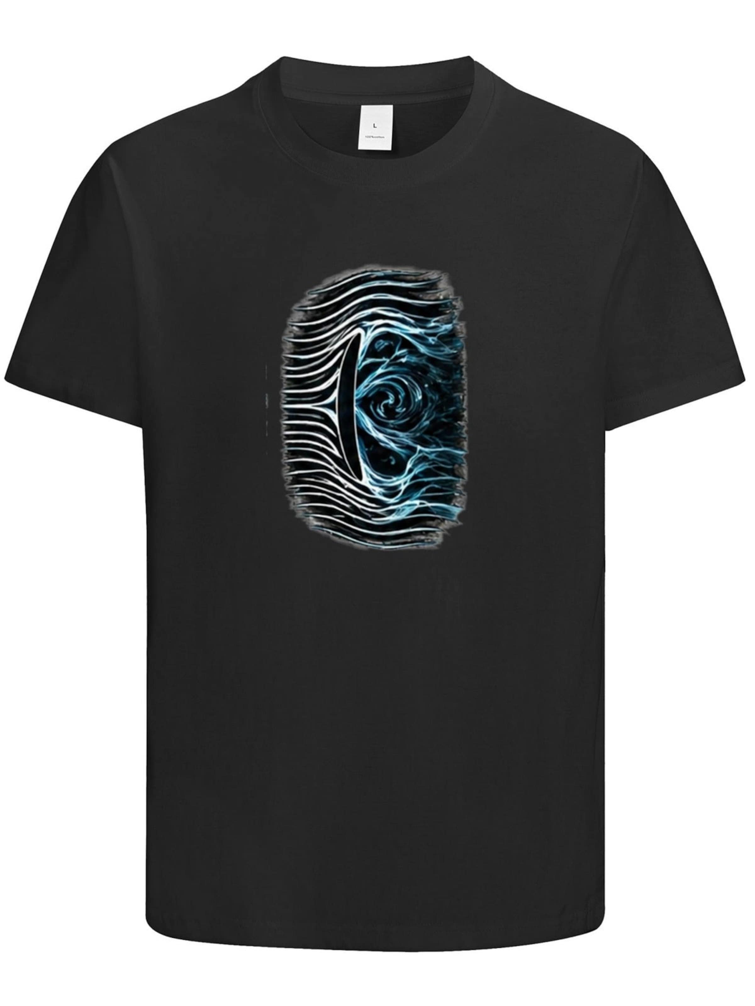 HUSKSWARE Shirt 'Grafik'‌‌‌‌‌‌‌ in Schwarz: Vorderseite