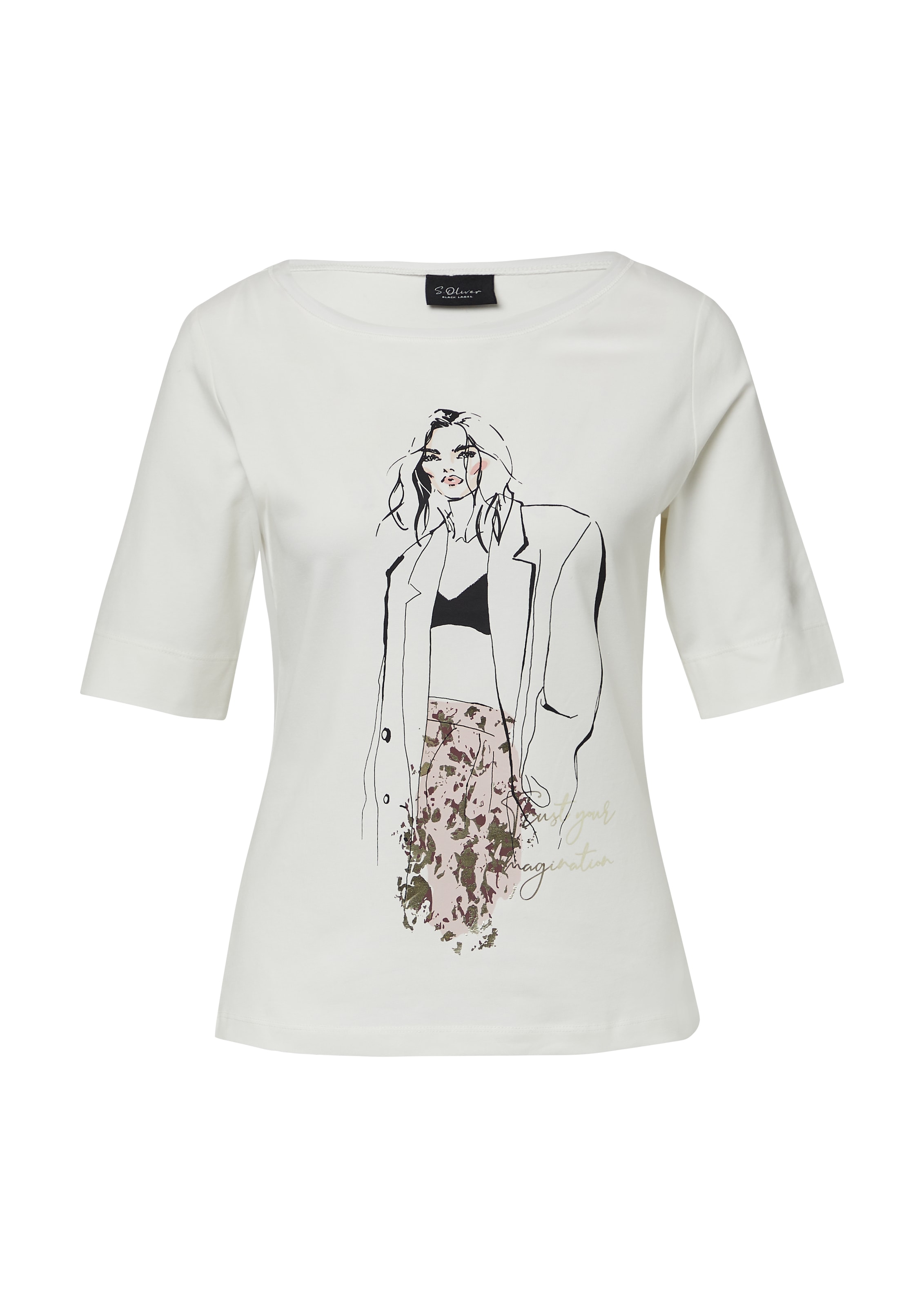 s.Oliver BLACK LABEL Tričko – bílá: přední strana