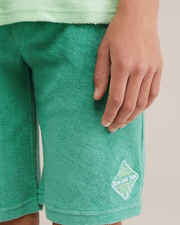 WE Fashion Štandardný strih Nohavice - Zelená