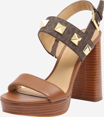 MICHAEL Michael Kors Strap Sandals in Brown: front