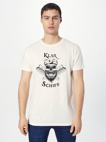 Derbe T-Shirt 'Klarschiff' in Weiß: predná strana
