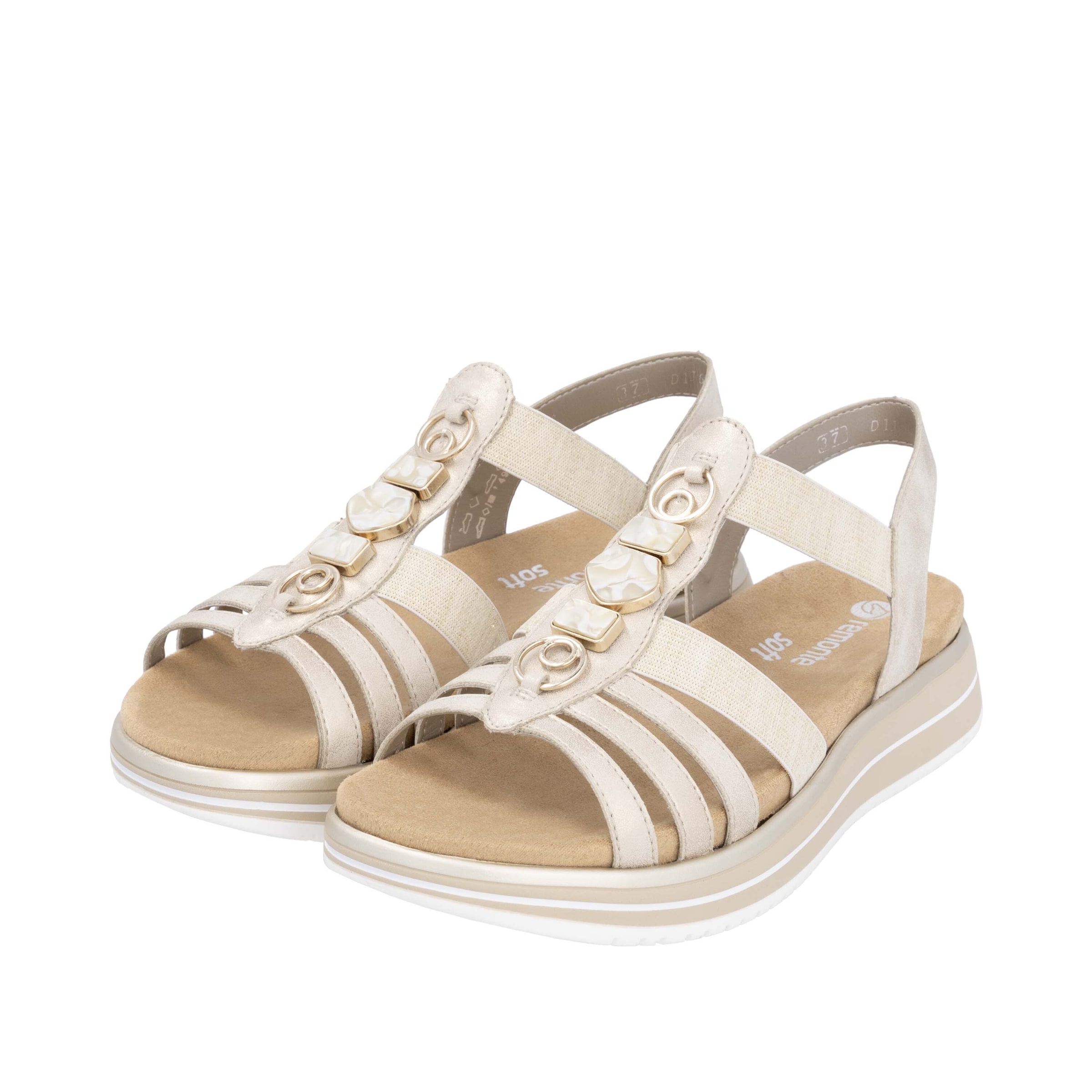 REMONTE Strap Sandals ' D1J60 ' in Beige