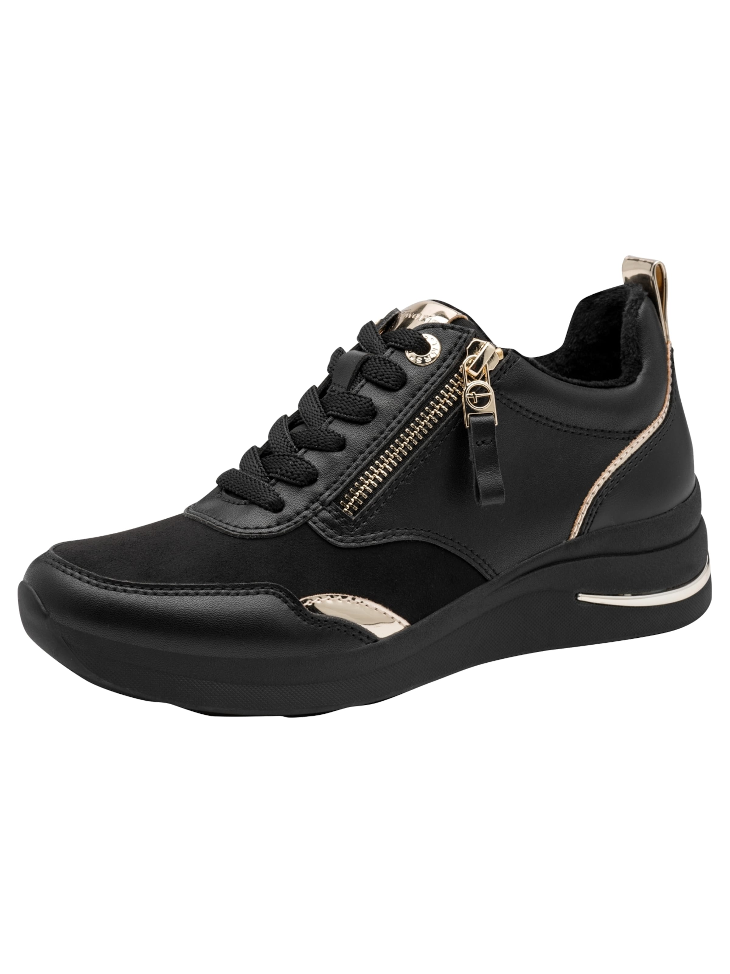 Baskets basses Tamaris en or : devant