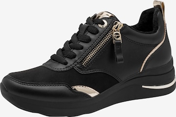 Baskets basses Tamaris en or : devant