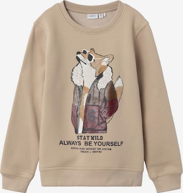 NAME IT Sweatshirt in Beige: front