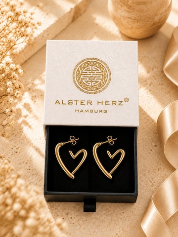 Alster Herz - Brincos 'PARIS' em ouro