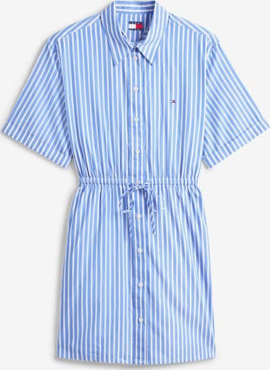 Tommy Jeans Košulja haljina u nebesko plava / bijela, Pregled proizvoda