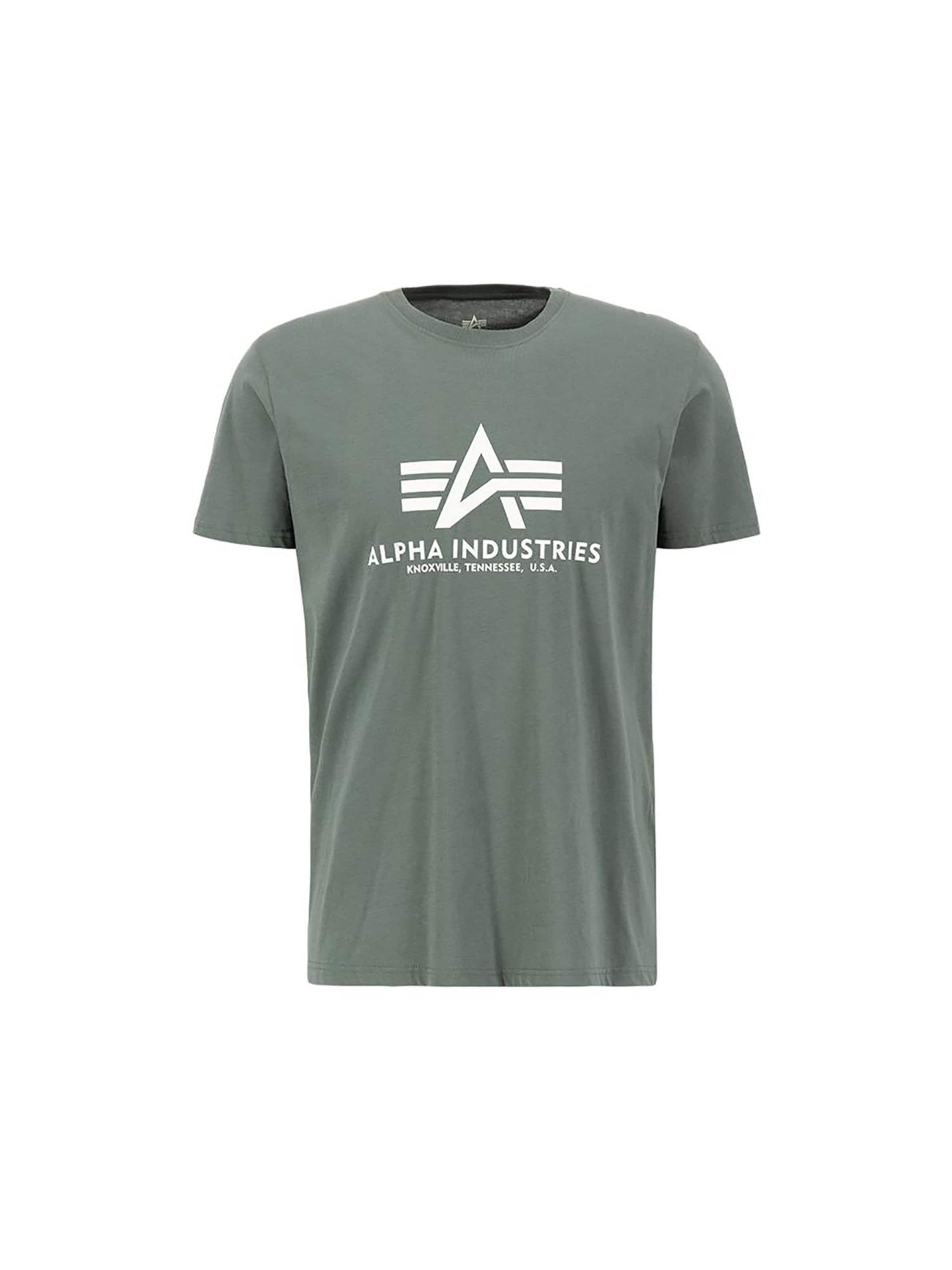 ALPHA INDUSTRIES Shirt in Groen: voorkant