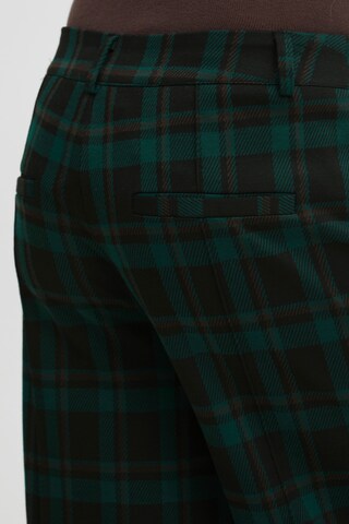ICHI Wide leg Broek in Groen