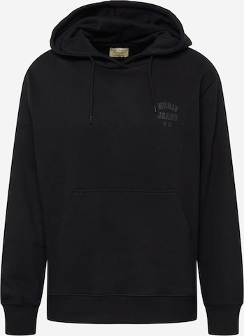 Nudie Jeans Co Sweatshirt 'Franke' in Black: front