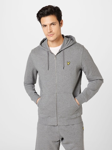 Lyle & Scott Sweatjacka i grå: framsida