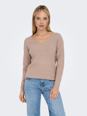 ONLY Pullover 'ONLGabriel' in Braun: Vorderseite