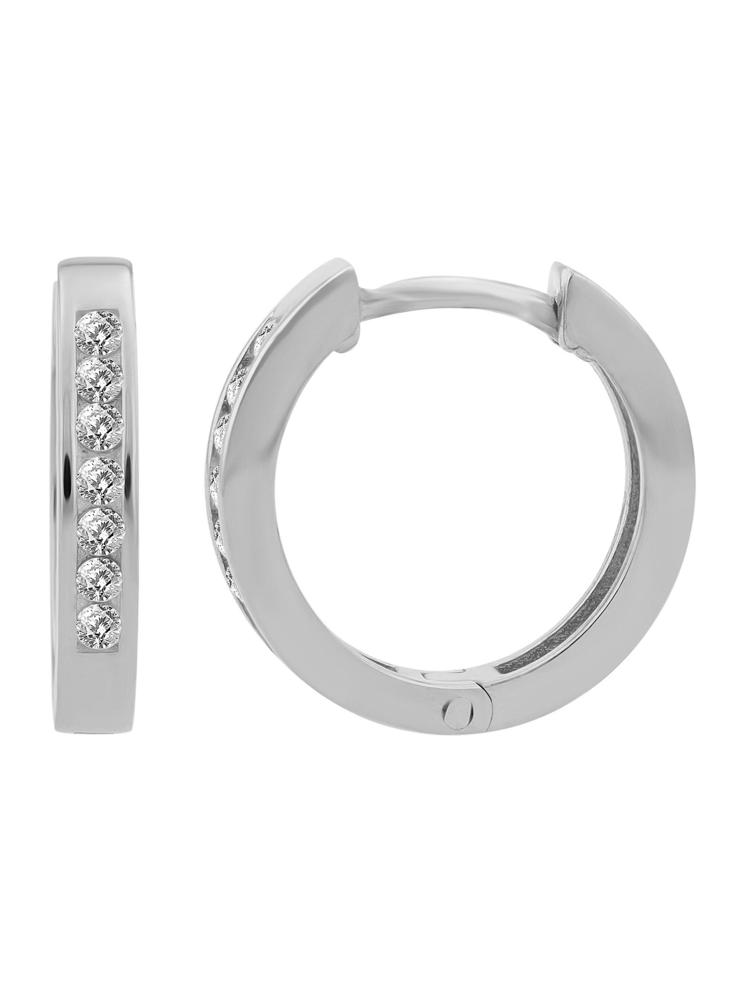 Akzent Earrings 'Ash, 925 Sterlingsilber, langlebig' in Silver: front
