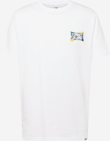 T-Shirt 'FLOWER POWER' Tommy Jeans en blanc : devant