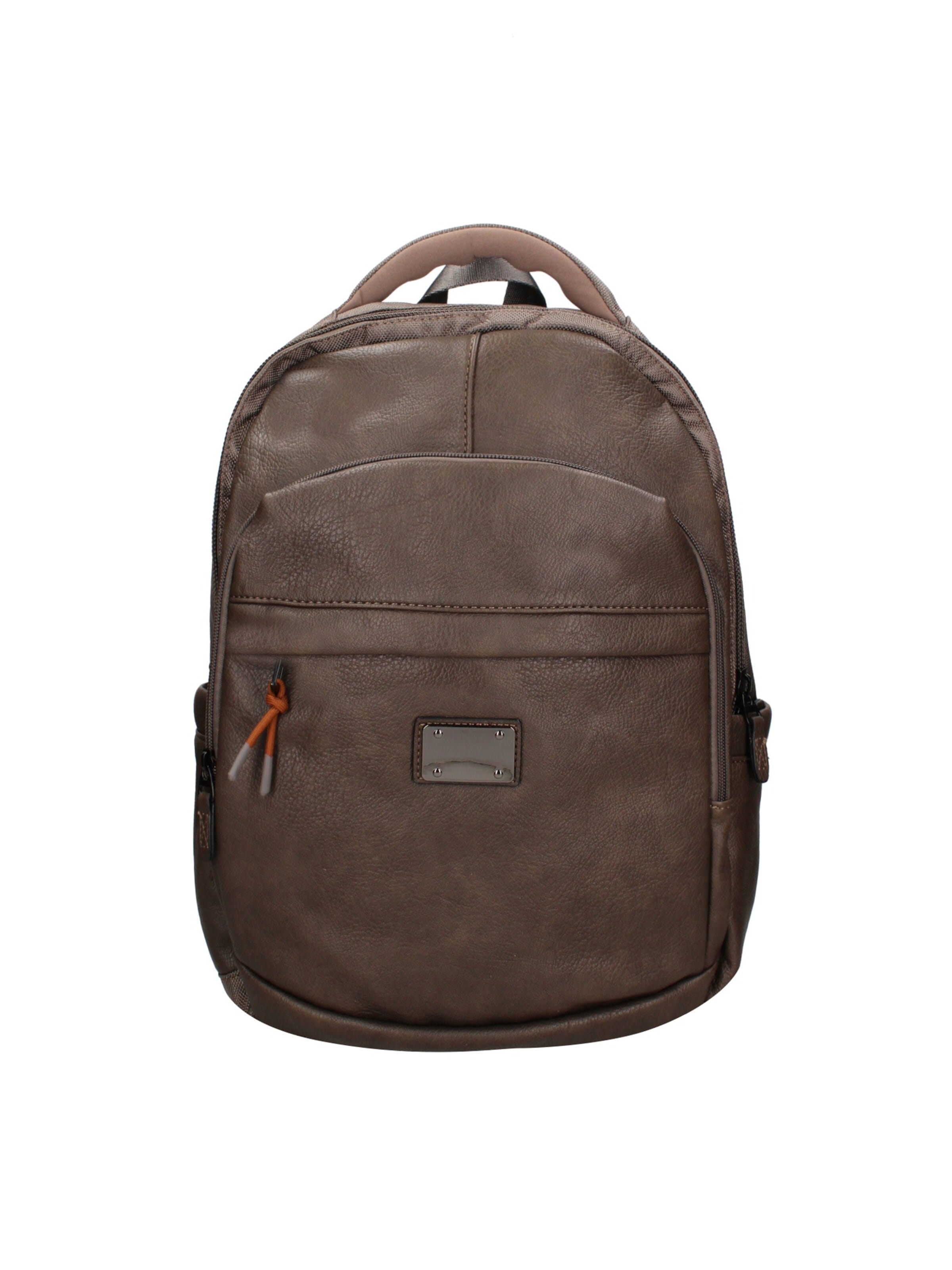 Zaino 'Zaino Coveri unisex poliestere - Chiusura zip e tasche laterali' di Coveri Collection in marrone: frontale