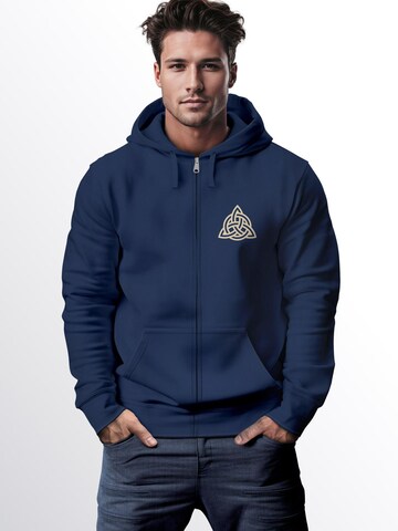 Neverless Zip-Up Hoodie 'Valhalla' in Blue