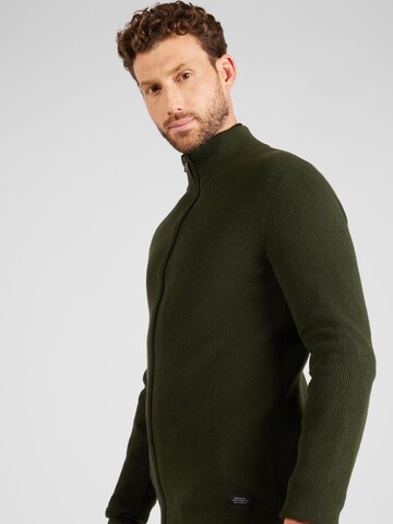 BLEND Knit Cardigan 'Codford' in Green: front