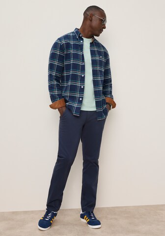 DELMAO Regular fit Button Up Shirt in Blue