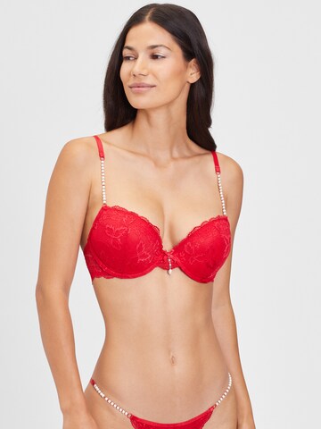 LASCANA Push-up Push-Up BH in Rot: predná strana