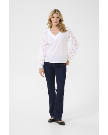 Cream Blouse 'Vera' in Wit