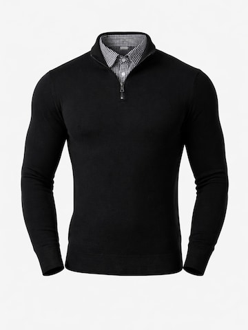 PANTONECLO Sweater 'Pantoneclo Men’s Mock Sweater' in Black: front