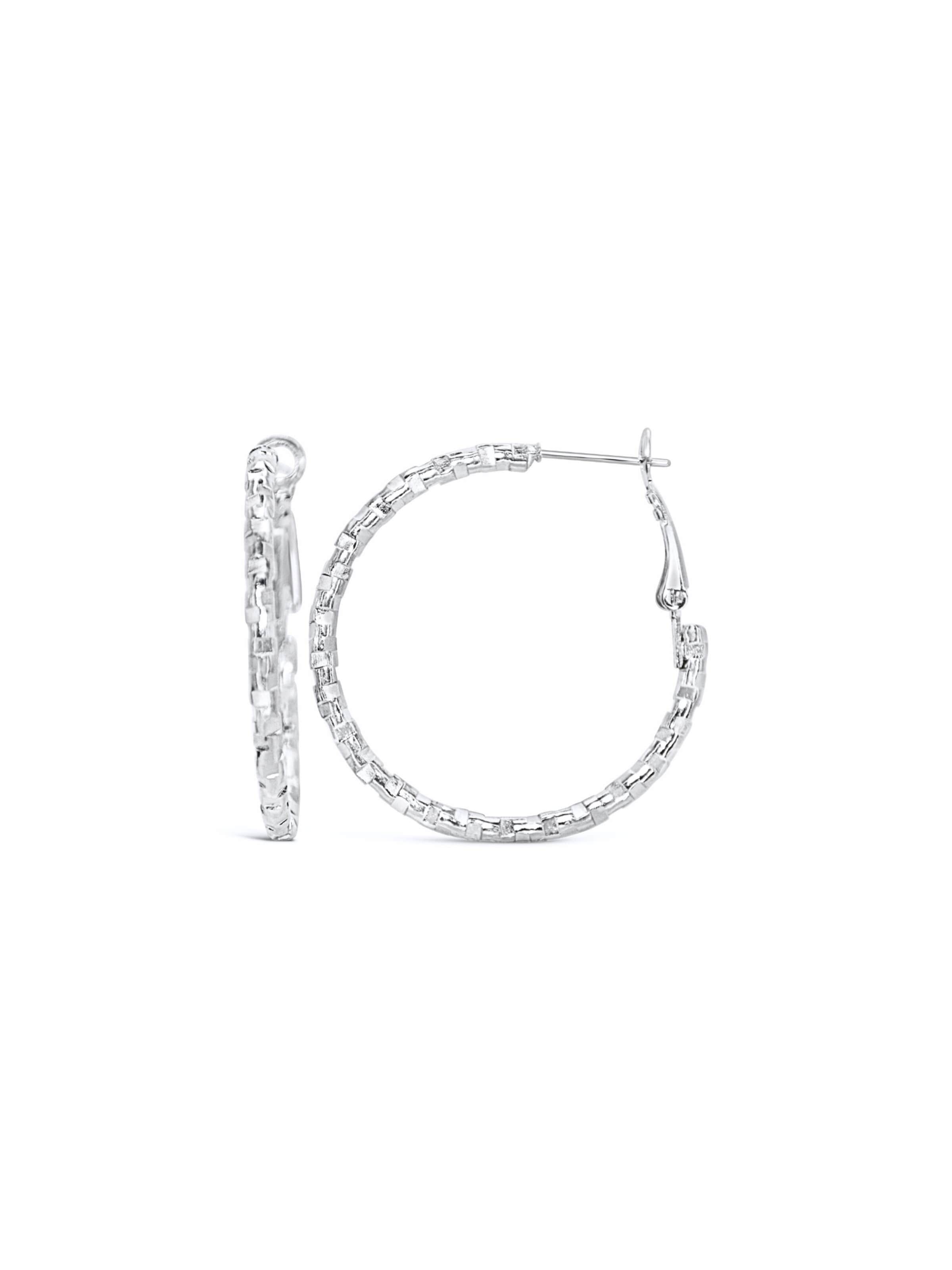 ARS-ARGENTI Ohrringe 'ELECTRIC KISS HOOPS'‌‌‌‌‌‌ in Silber: Vorderseite