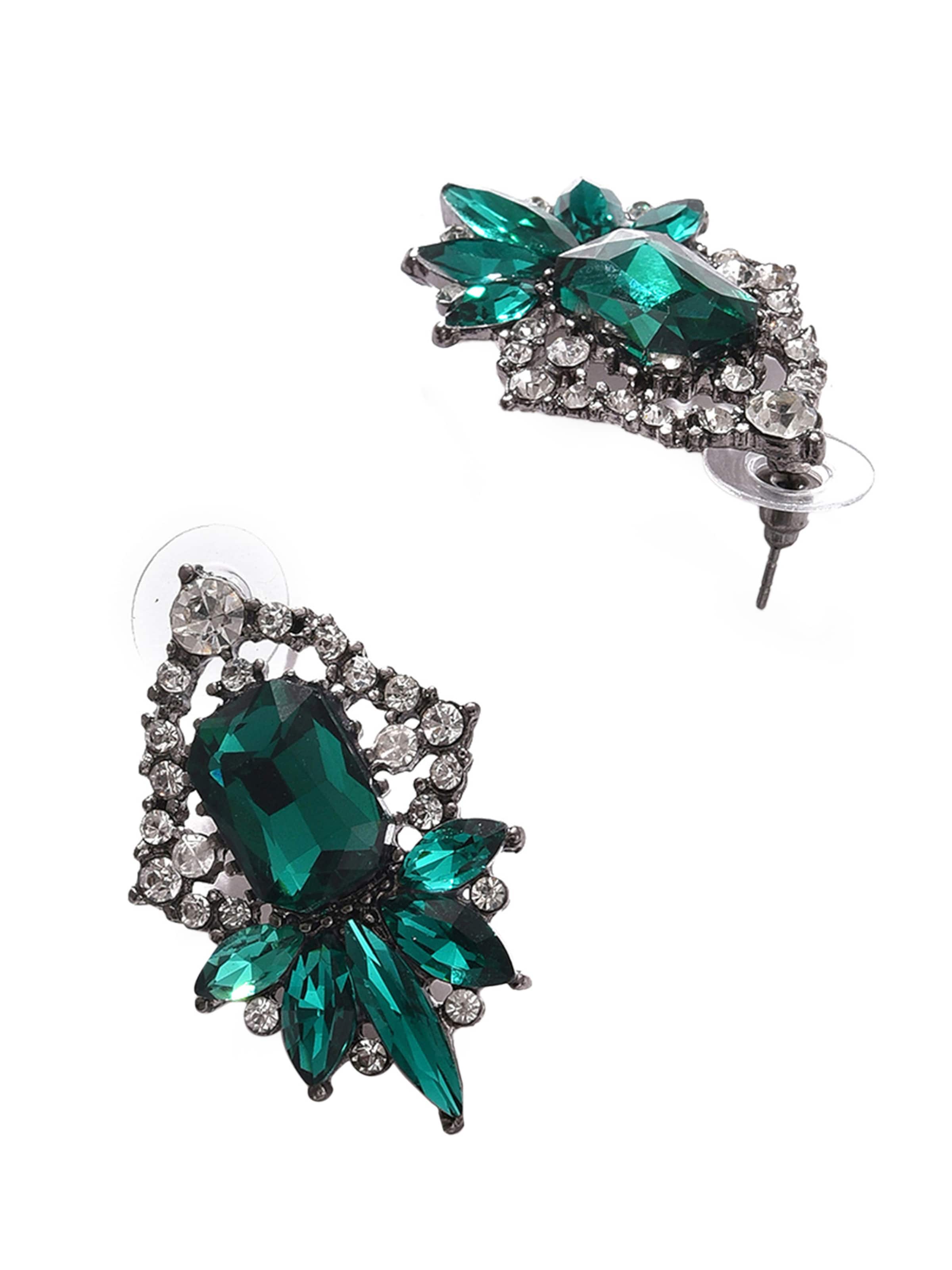 SOHI Náušnice 'Evadne' - Zelená