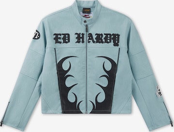 mėlyna Ed Hardy Demisezoninė striukė ' Gothic Flames ': priekis