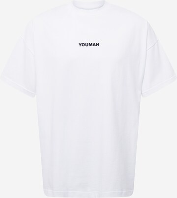 T-Shirt 'Olli' Youman en blanc : devant