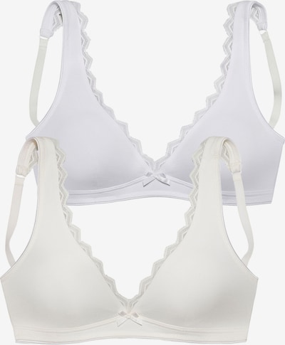 Sutien PETITE FLEUR pe bej / alb, Vizualizare produs