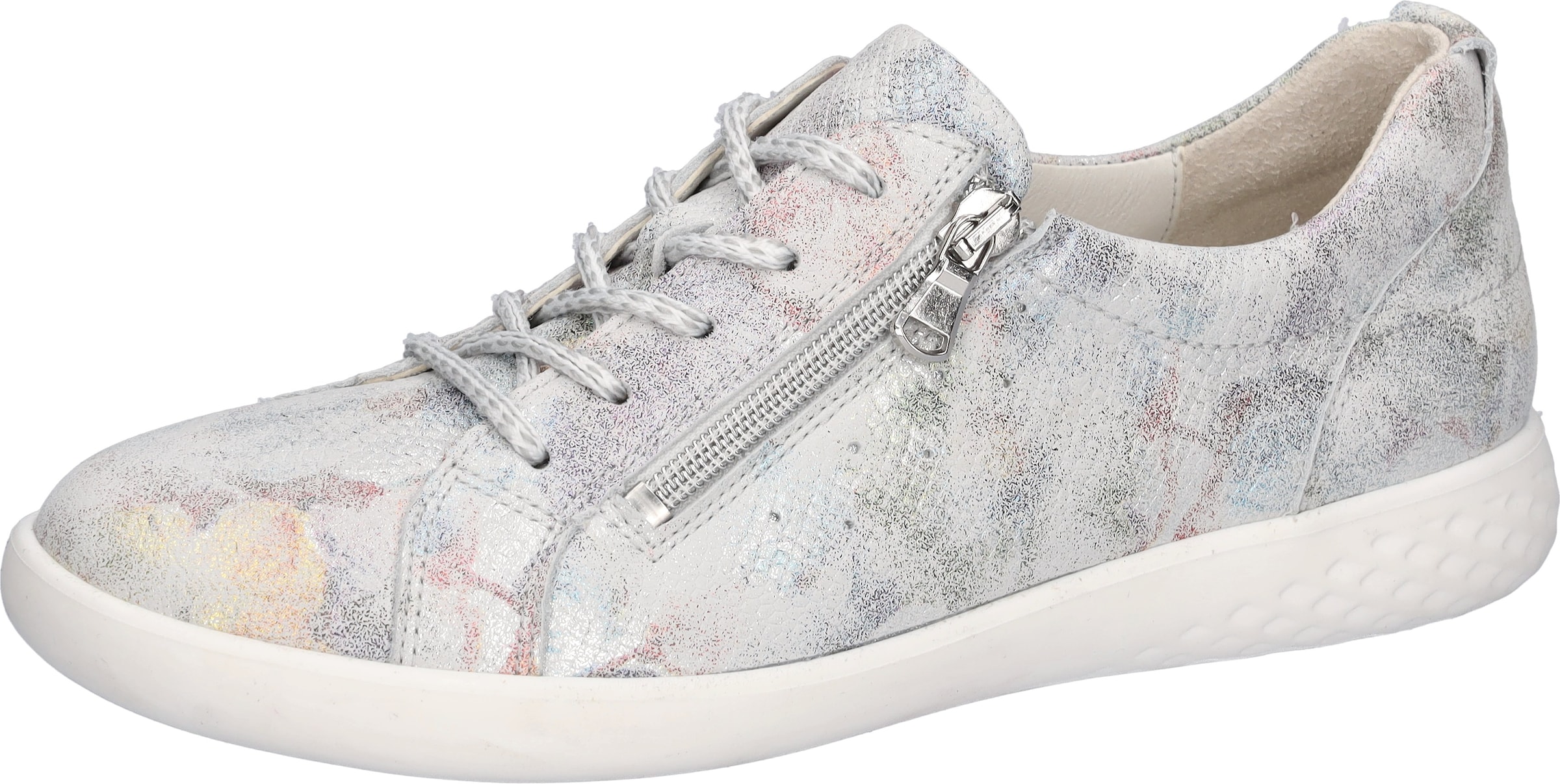 WALDLÄUFER Athletic Lace-Up Shoes in Silver: front