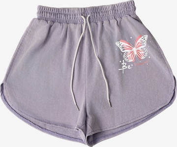 GORHEY Loosefit Broek in Lila: voorkant