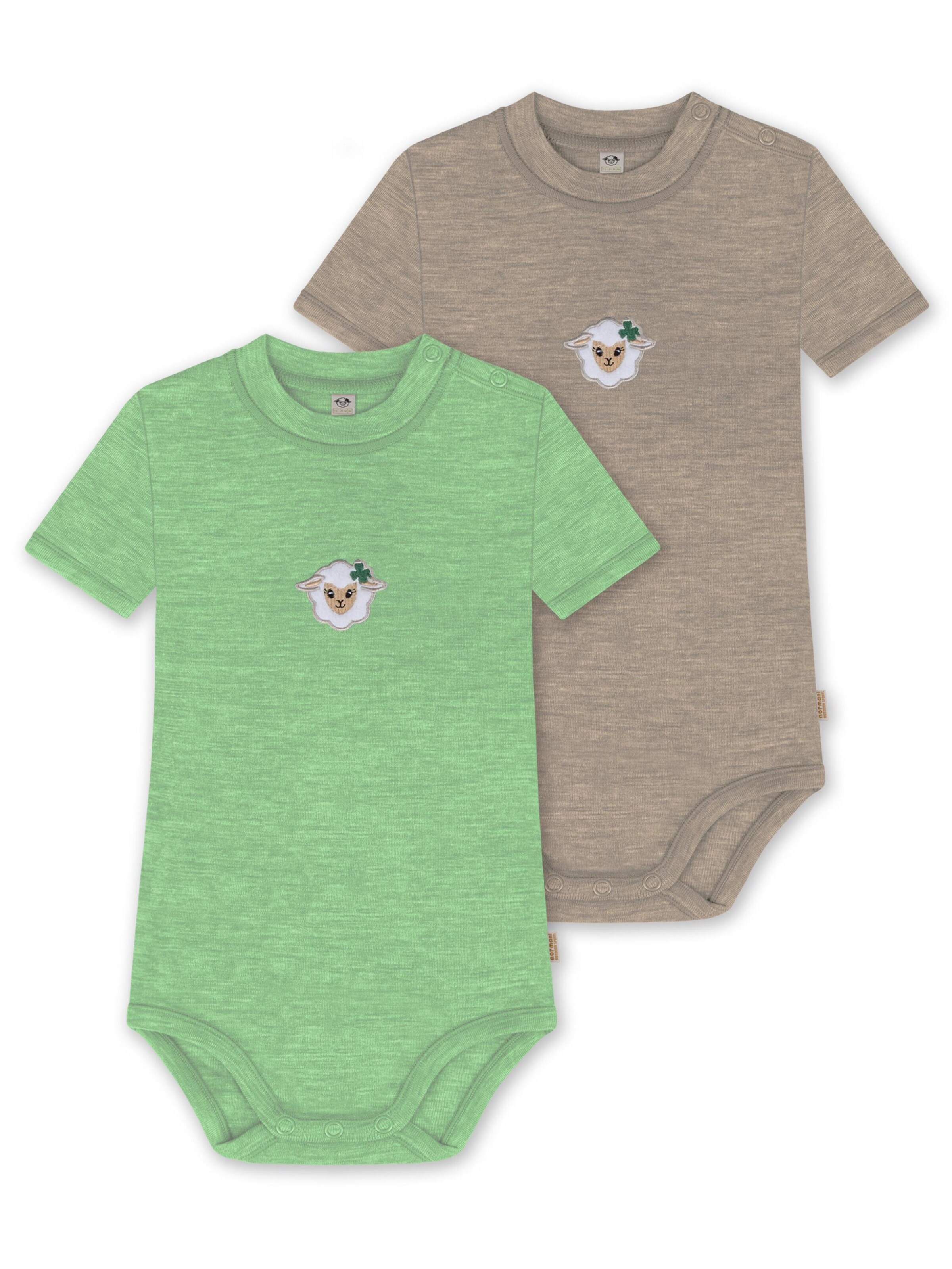 Barboteuse / body 'Tihoi' normani en marron : devant