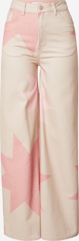 Wide Leg Jean Kamila Šikl en beige : devant