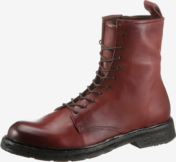 A.S.98 Lace-Up Boots in Red: front