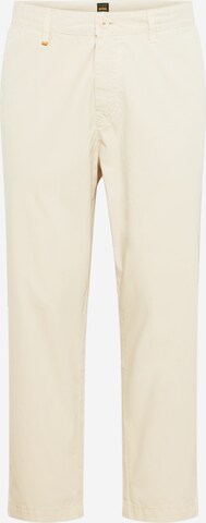 BOSS Regular Chino 'Statum' in Beige: voorkant