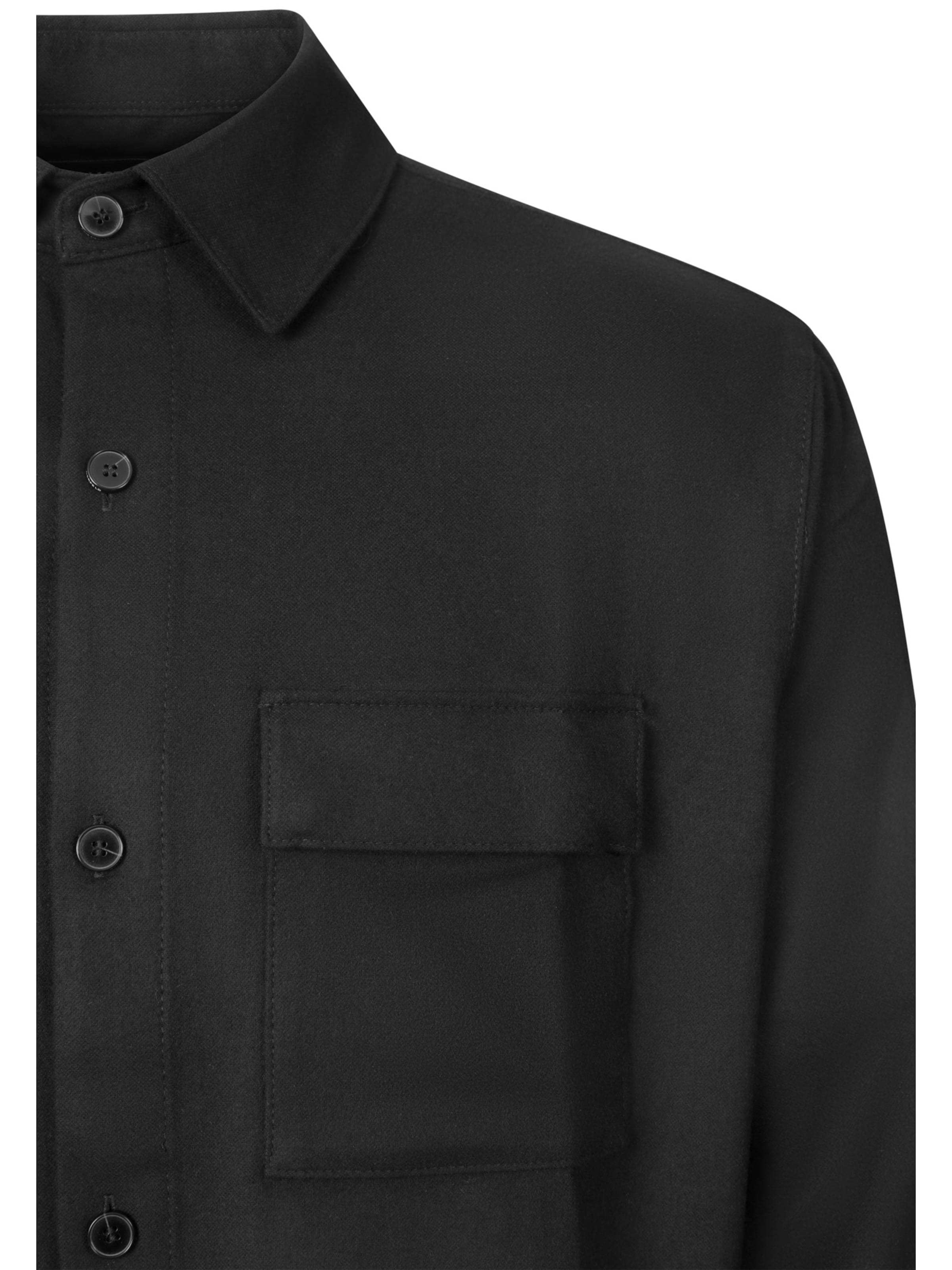 Karl Lagerfeld - Ajuste regular Camisa en negro: frente