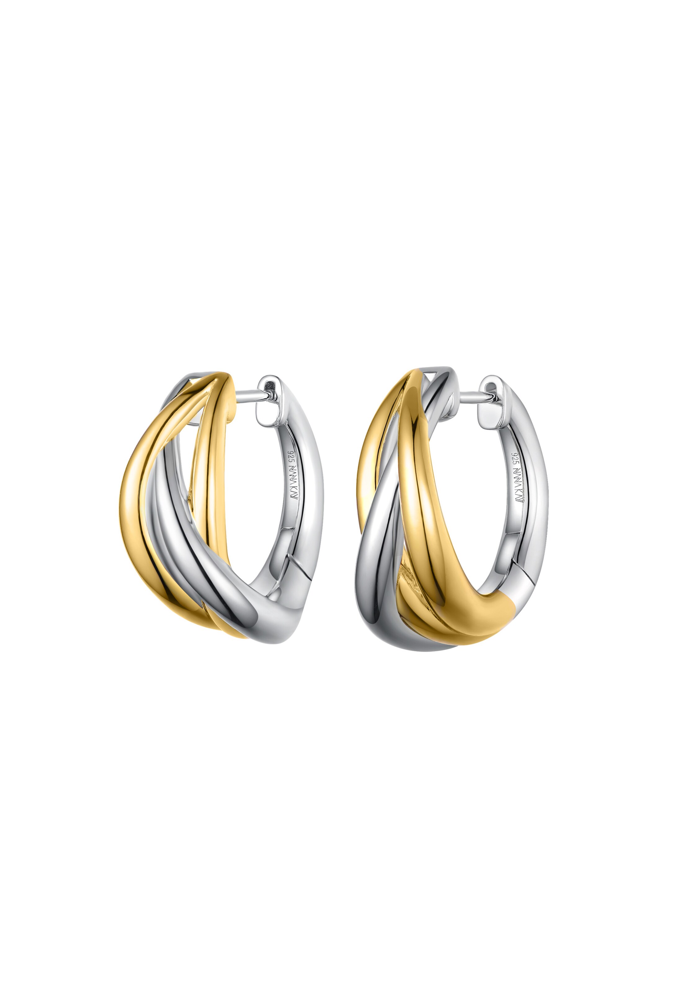 Nana Kay Earrings 'Modern Trio' in Silver