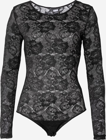 Urban Classics Shirt Bodysuit in Black: front