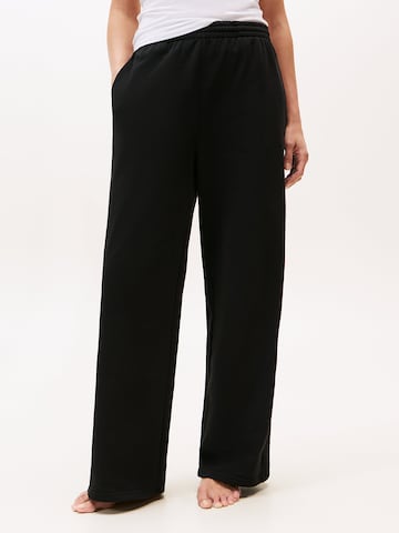 TOMMY HILFIGER Wide Leg Hose in Schwarz: Vorderseite