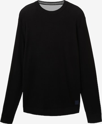 TOM TAILOR Sweater in Black: front