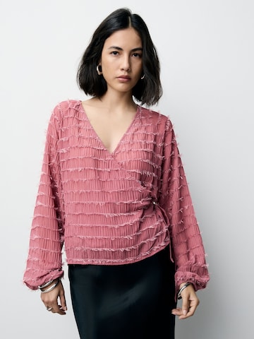 rozā Next Blūze: no priekšpuses