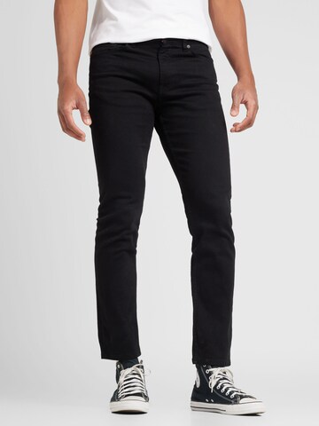 BOSS Regular Jeans 'DELAWARE' in Zwart: voorkant