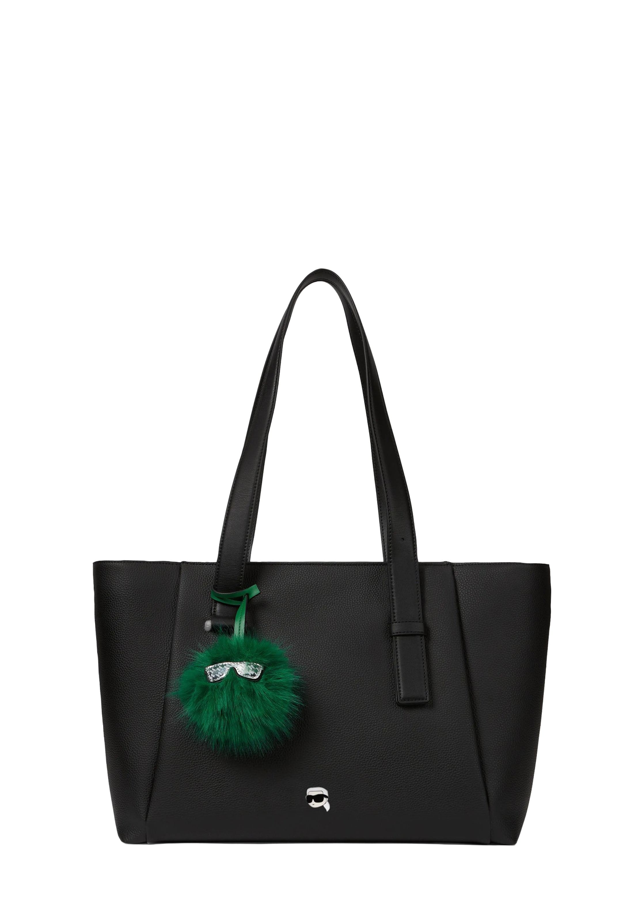 Shopper 'Ikon' di Karl Lagerfeld in nero: frontale