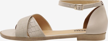 usha BLUE LABEL Sandalen met riem in Beige: voorkant