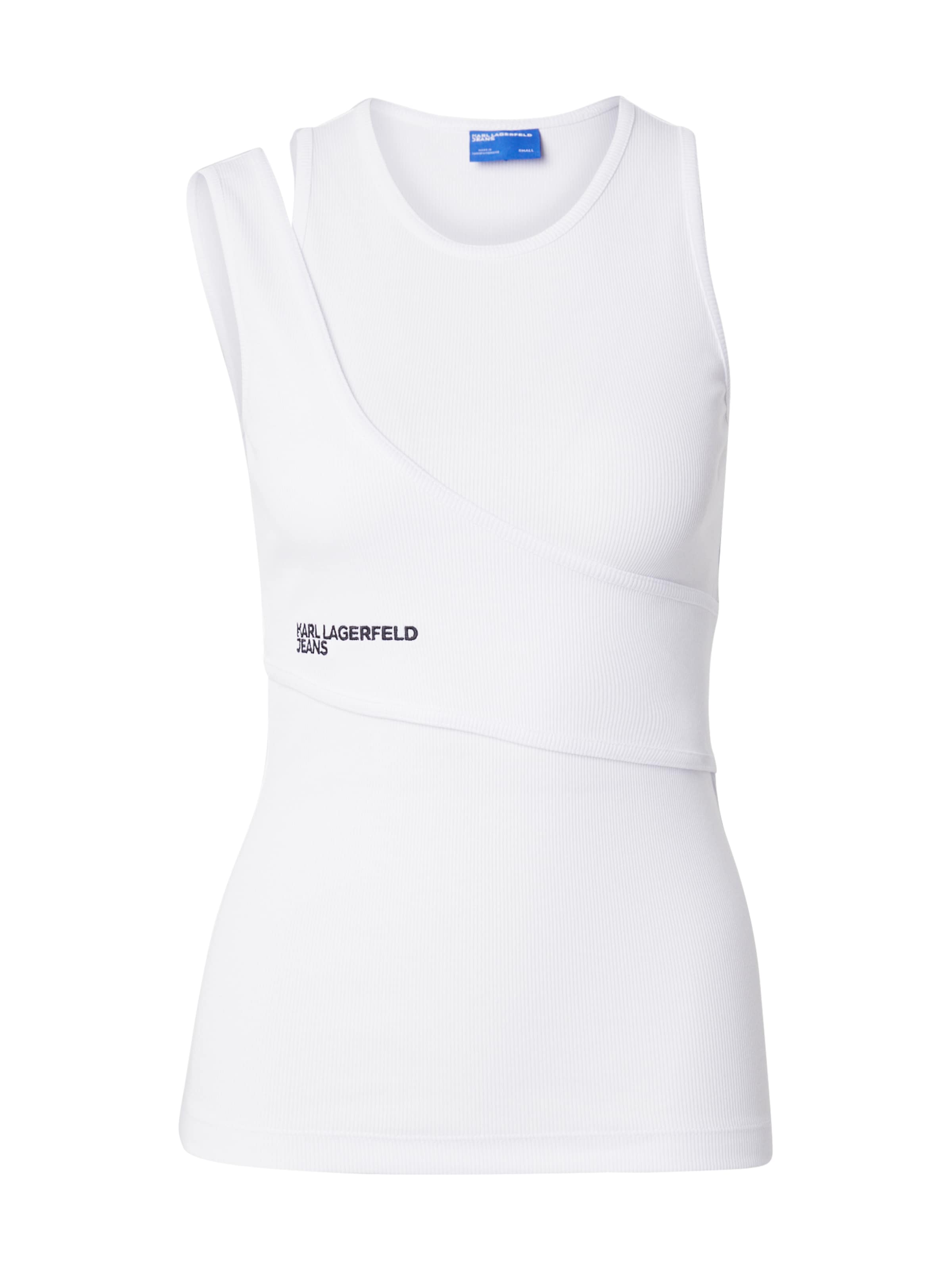 KARL LAGERFELD JEANS Top in Weiß: Vorderseite