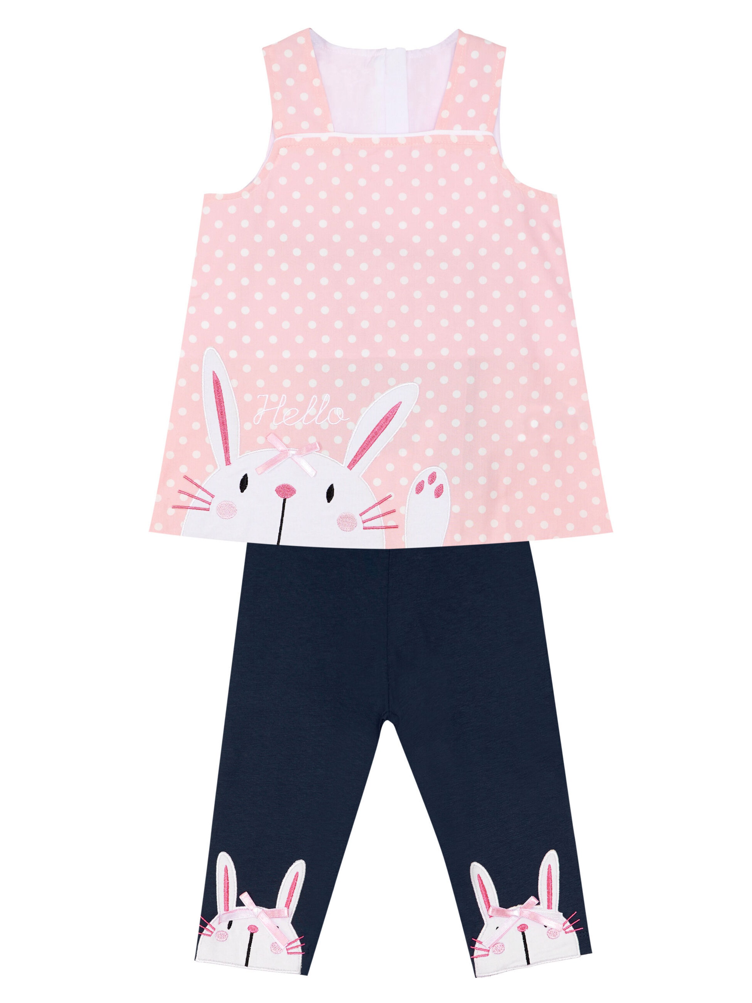 Denokids Set 'Hello Rabbit' in Pink: Vorderseite